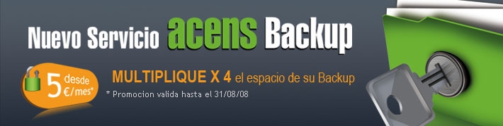 Nuevo servicio acens backup