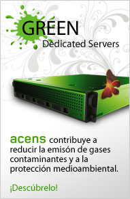Green Dedicated Servers. acens contribuye a reducir la emisión de gases contaminantes y a la protección medioambiental. ¡Descúbrelo!