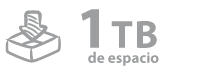 1TB de espacio 1TB de espacio