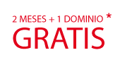 2 meses + 1 dominio gratis