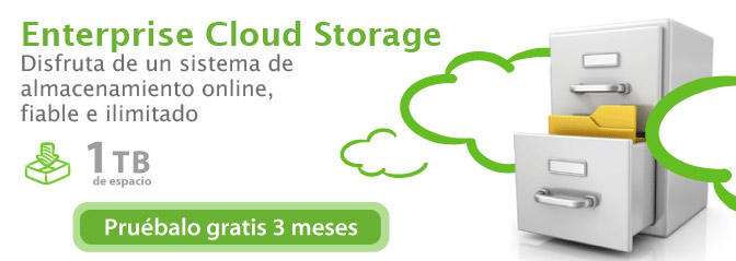 Enterprise Cloud Storage. Disfruta de un sistema de almacenamiento online, fiable e ilimitado. Pruébalo gratis 3 meses con 1 TB de espacio