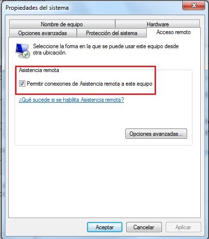 como se usa la conexion a escritorio remoto de windows 7