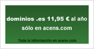 acens ofrece los dominios “.es” al precio más competitivo del mercado: 11,95 euros/año